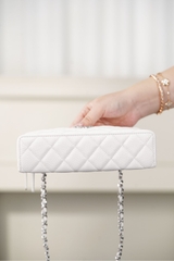 Chanel 25B Star Diamond Buckle LP Box Bag Silver