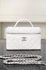 Chanel 25B Star Diamond Buckle LP Box Bag Silver