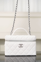 Chanel 25B Star Diamond Buckle LP Box Bag Silver