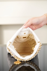 Channel 25A Mini Bag White Gold