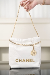 Channel 25A Mini Bag White Gold