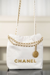 Channel 25A Mini Bag White Gold