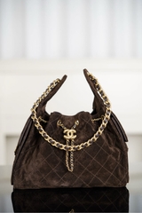 Chanel 25k Hobo Drawstring Bucket Bag Small