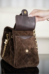 Chanel 25k Hobo Drawstring Bucket Bag Small