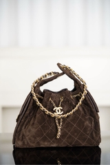Chanel 25k Hobo Drawstring Bucket Bag Small