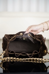 Chanel 25k Hobo Drawstring Bucket Bag Small