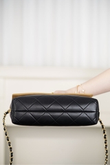 Chanel 25A Premium Handcrafted Color-Block Messenger Bag