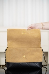 Chanel 25A Premium Handcrafted Color-Block Messenger Bag