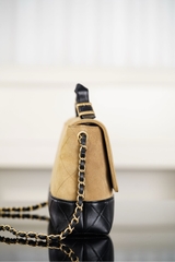 Chanel 25A Premium Handcrafted Color-Block Messenger Bag