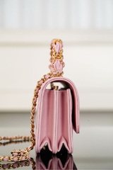 Chanel 25B Double C Handle Accordion Bag Pink