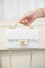 Chanel 25B Double C Handle CF Mini Bag Platinum