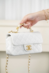 Chanel 25B Double C Handle CF Mini Bag Platinum