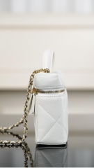 Chanel 25k Diamond Pattern Leather LP Box Bag