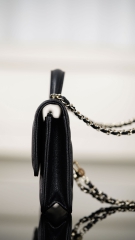 Chanel 25K Big Diamond Pattern 3-in-1 Backpack Black Gold