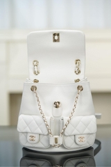 Channel 24A Duma Backpack Authentic Leather White