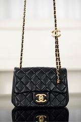 Chanel 25B Black Leather Mini Bag