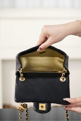 Chanel 25B Black Leather Mini Bag