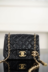 Chanel 25B Black Leather Mini Bag