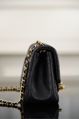 Chanel 25B Black Leather Mini Bag
