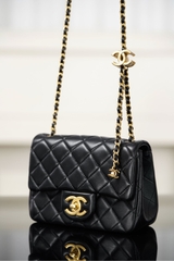 Chanel 25B Black Leather Mini Bag