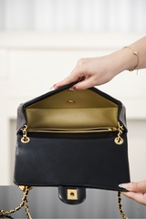 Chanel 25B Double C Chain CF Black Gold Bag