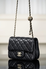 Chanel 25k CF Black Gold Luxury Handbag