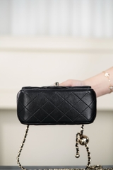 Chanel 25k CF Black Gold Luxury Handbag