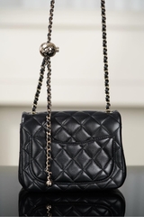 Chanel 25k CF Black Gold Luxury Handbag