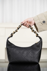 Chanel 25k Vintage Hobo Bag with Chunky Chain