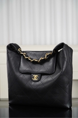 Chanel 25k Unisex Hobo Bag with Gold Chain