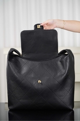 Chanel 25k Unisex Hobo Bag with Gold Chain