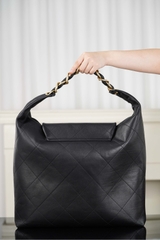 Chanel 25k Unisex Hobo Bag with Gold Chain