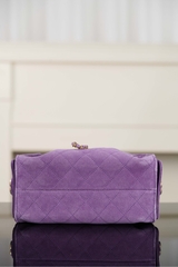 Chanel 26C Series Mini Bag Purple Suede