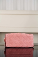 Chanel 26C Series Mini Bag 25cm Suede Pink
