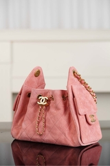 Chanel 26C Series Mini Bag 25cm Suede Pink