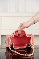 Chanel 26C Series Mini Bag 25cm Suede Pink