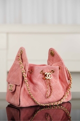 Chanel 26C Series Mini Bag 25cm Suede Pink