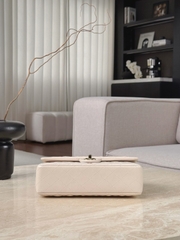 CF25 Sheep Wool White Light Gold Fabric