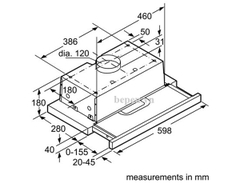 Máy hút mùi âm tủ Bosch DHI623GSG