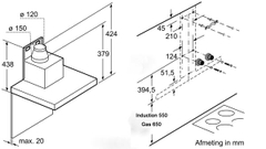 Máy hút mùi áp tường Bosch DWB77CM50