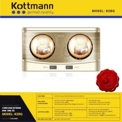Đèn sưởi 2 bóng treo tường Kottmann – K2BH/Q