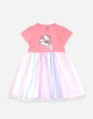 Váy tay ngắn phối lưới Hello Kitty