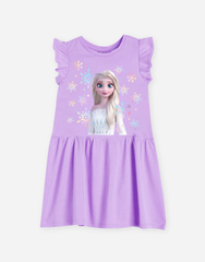Váy bé gái tay bèo Elsa bông tuyết