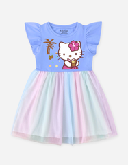 Váy bé gái phối lưới Hello Kitty