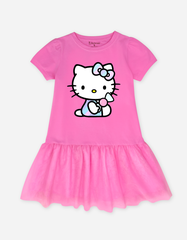 Váy bé gái tay phồng Hello Kitty