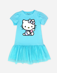 Váy bé gái tay phồng Hello Kitty