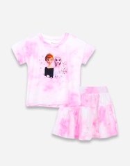 Set chân váy bé gái loang màu Elsa Anna