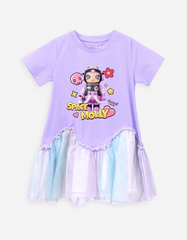 Váy bé gái phối lưới Space Molly