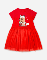Váy bé gái phối lưới Capybara
