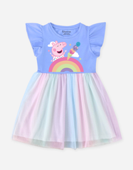 Váy bé gái phối lưới Peppa Pig